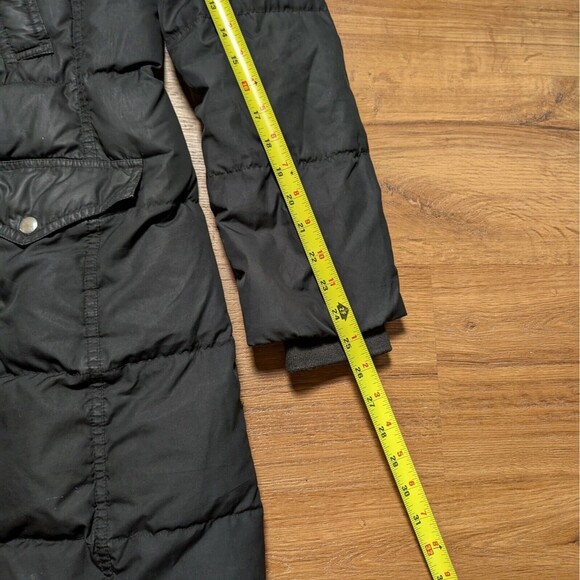 J Crew Puffer Jacket Women S Small Black Down Feathers Zip Snap Casual - Picture 9 of 9